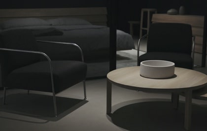 Furniture in a dark environment